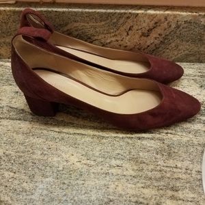 Chloe Burgandy Low heels size 41